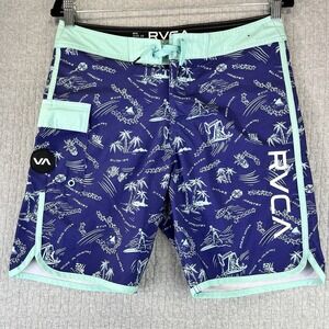 RVCA‎ Board Shorts Men/Boys (30) Swim Trunks skulls skeletons Outdoor Beach Surf